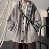 Cardigan con cappuccio retrò da uomo - Streetwear casual primavera/autunno