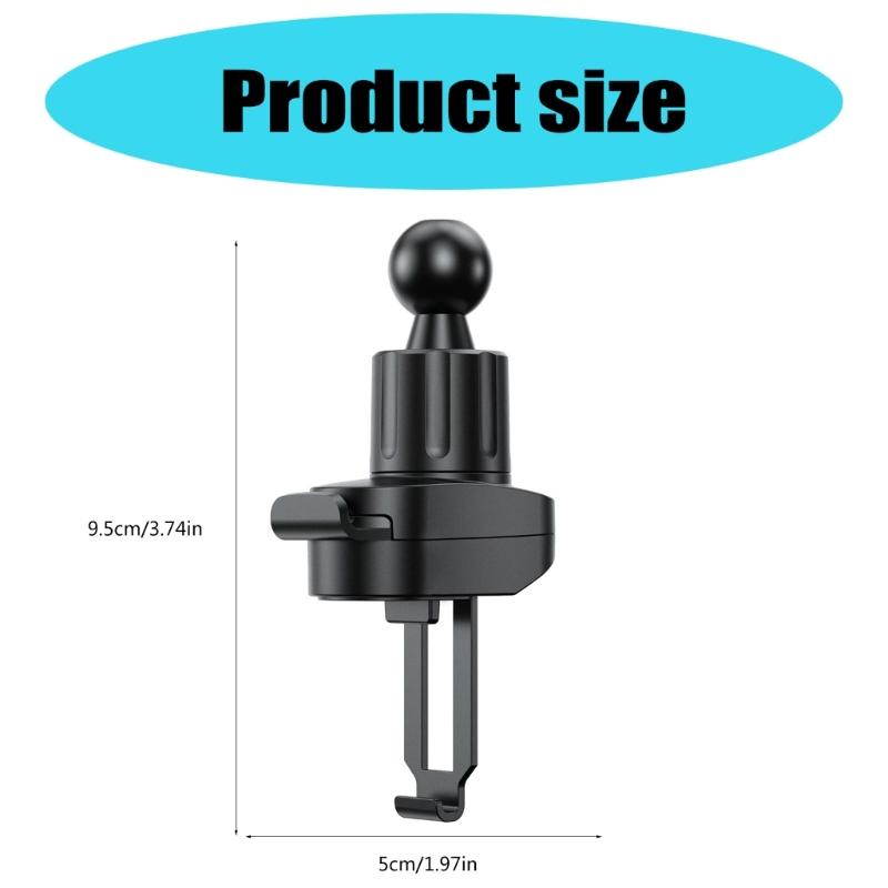 Secure Air Vent Car Phone Holder Mobile Mount with Extended Metal Hook Shockproof Easy Insertion Suitable for Smartphone