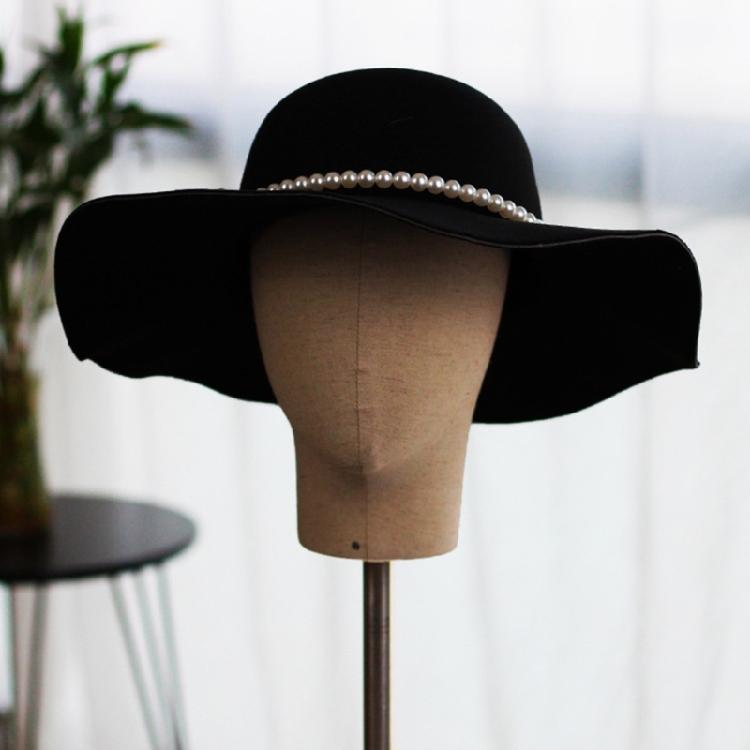 Bridal Victorian Hat Camellia Pearls Handmade Head Cover Dark Trim Vintage Fascinator Decoration For Engagement Party