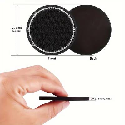 Car Coaster Water Cup Bottle Holder Anti-slip Pad Mat Silica Gel Waterproof For Interior Decoration Car Styling Accessories