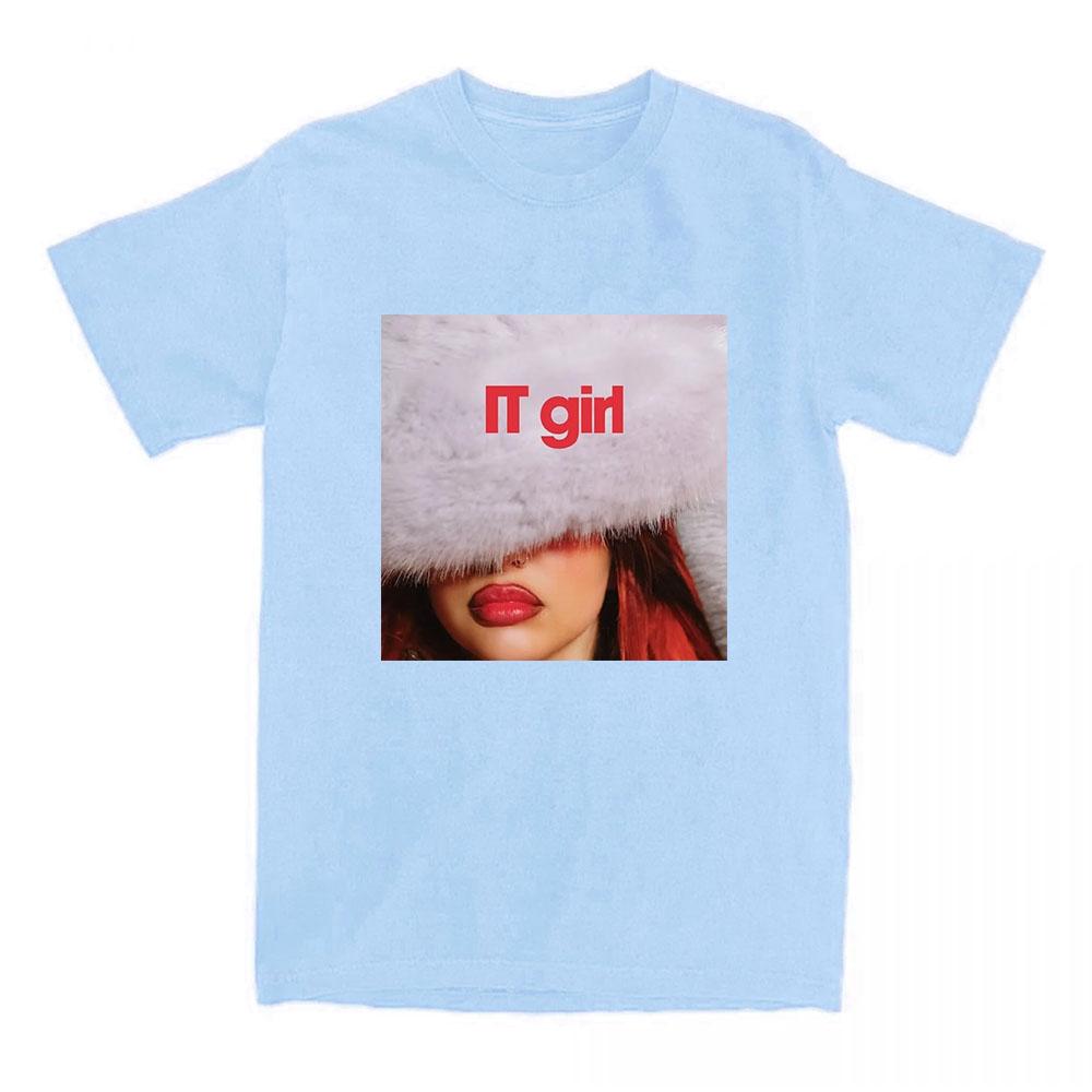 JADE IT Girl Single Printing T-shirt 2025 New Fashion Men Women Tshirt Cotton Round Neck Comfortable Tee-shirt Aesthetic Clothes
