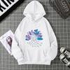 New trend pattern print spring and autumn loose casual fashion women's hooded sweater