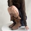 Black Lable Long Socks High Tube Knitted Stocking Fashion Knee-high Socks  Autumn