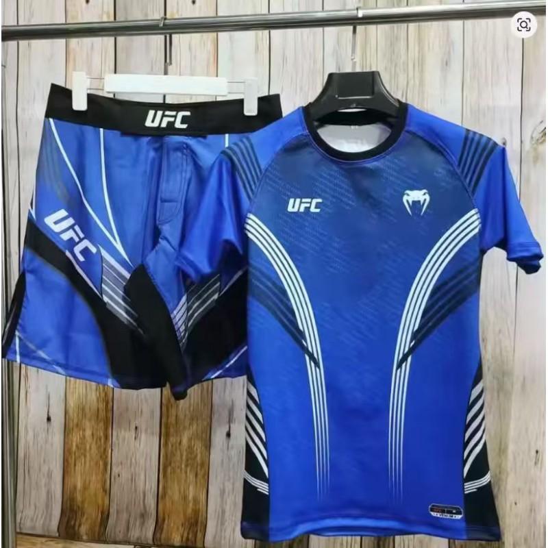MMA Boxing Shorts Set Men Women - Stretchable Athletic Training Gear Muay Thai Kickboxing Wrestling Fitness