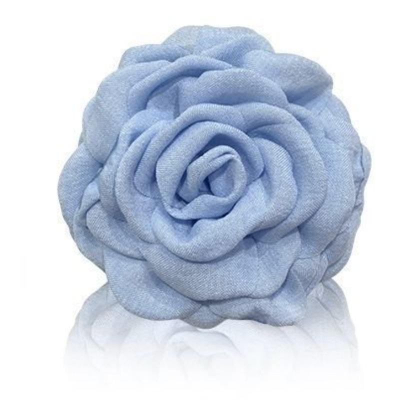 

Трехмерная заколка для волос с цветком розы, ткань ручной работы, цветы, заколка для волос, сладкая заколка в виде акулы, аксессуары для волос для женщин 1pcs синий