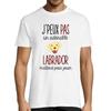Men's T-shirt - Labrador - Sorry I Can't - Crew Neck - Short Sleeves - White