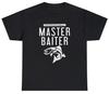 Mens Master Baiter T Shirt Funny Inappropriate Fishing Adult Humor Gift Tee