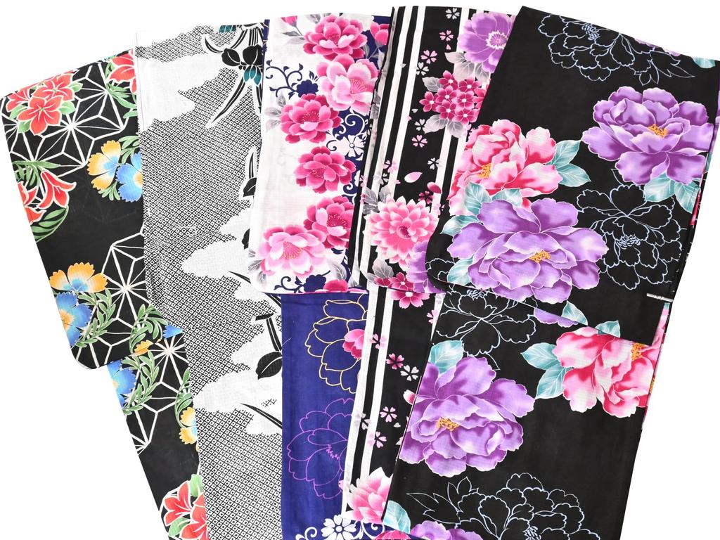 [SAKIKU-EN] A Luxurious, Uniquely Woven, Ready-made Yukata with an Easy-to-use Obi (2-piece Set) - Pattern Chosen At Random, Color Selection