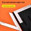 Profession Stainless Steel Angled Finders Ruler Tool Measuring Device Double 45/90 Degree Scale Durability Construction