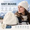 Merino Wool Double-Layer Six-Panel Knit Beanie for Men and Women