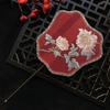 Embroidery Round Fan - Ancient Style Summer Fan with Tassel for Women's Hanfu and Cheongsam Costumes