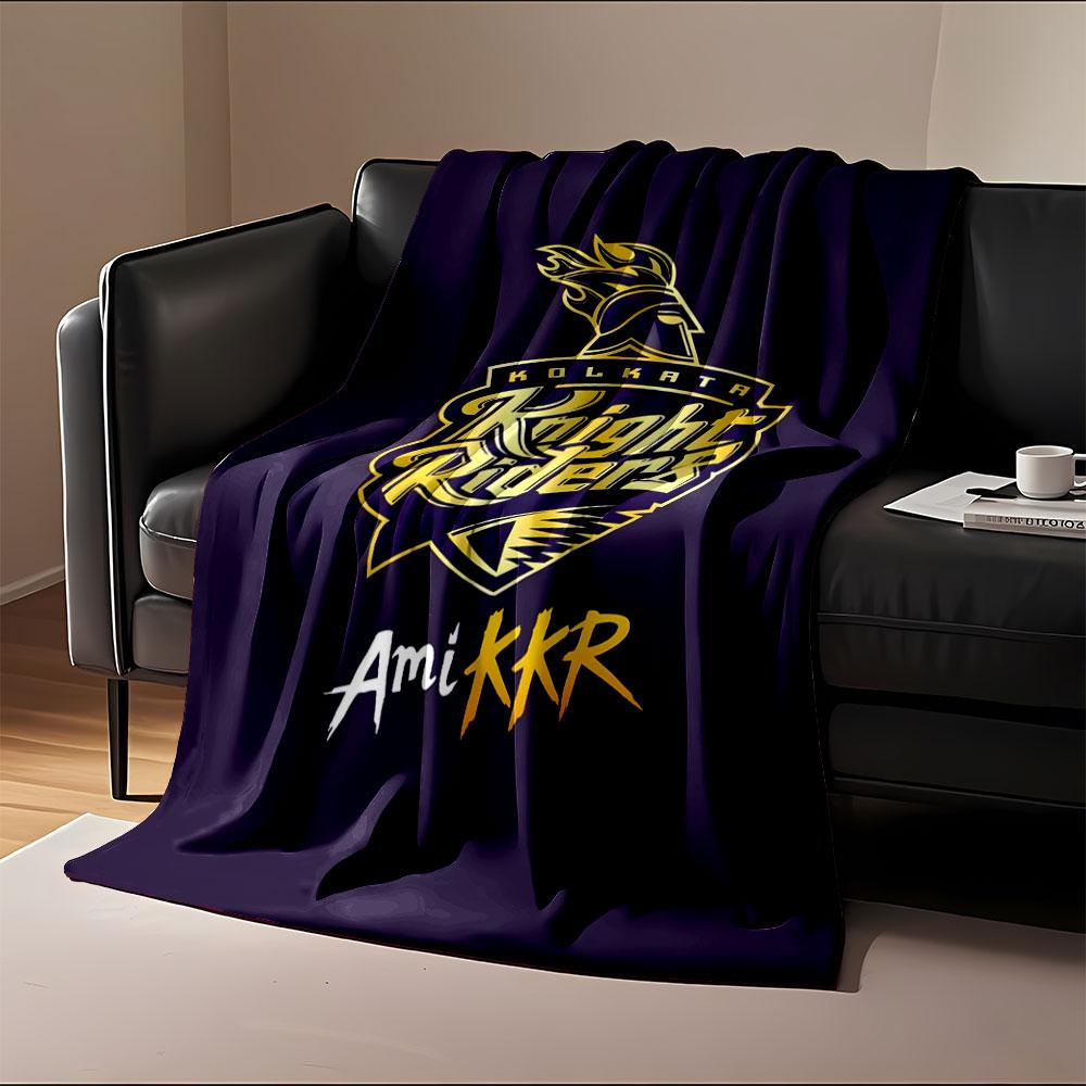 Kolkata Knight Riders Logo Blanket print blanket soft and cozy perfect for the living room bed sofa or a nap,gift