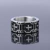 Stainless Steel Punk Style Cross Ring Unisex Gothic Jewelry