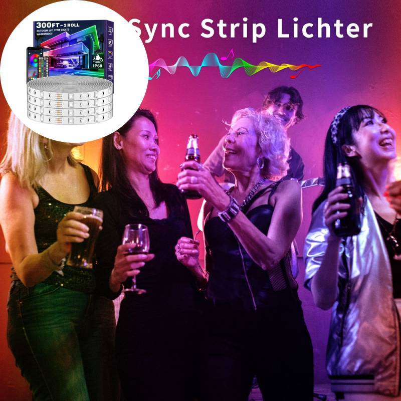 Waterproof Led Light Strip With Remote For Outdoor Home Decoration