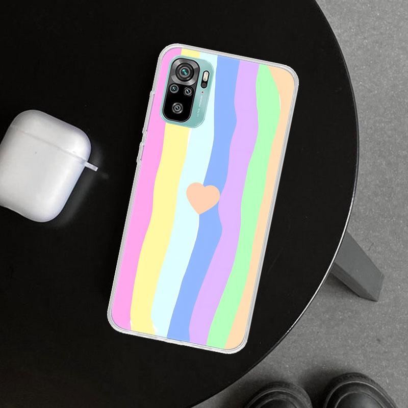 Rainbow Gradient Love Phone Case Cover for Xiaomi Redmi Note 15 14 13 12 11 Pro Plus 14S 12S 11S 11T 11E 10S 10 Customized Funda