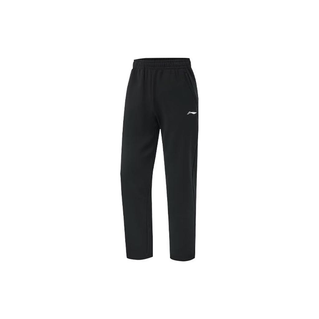 Li Ning Casual Pants Unisex Black Moderate Straight Fit Pants QWER71-2