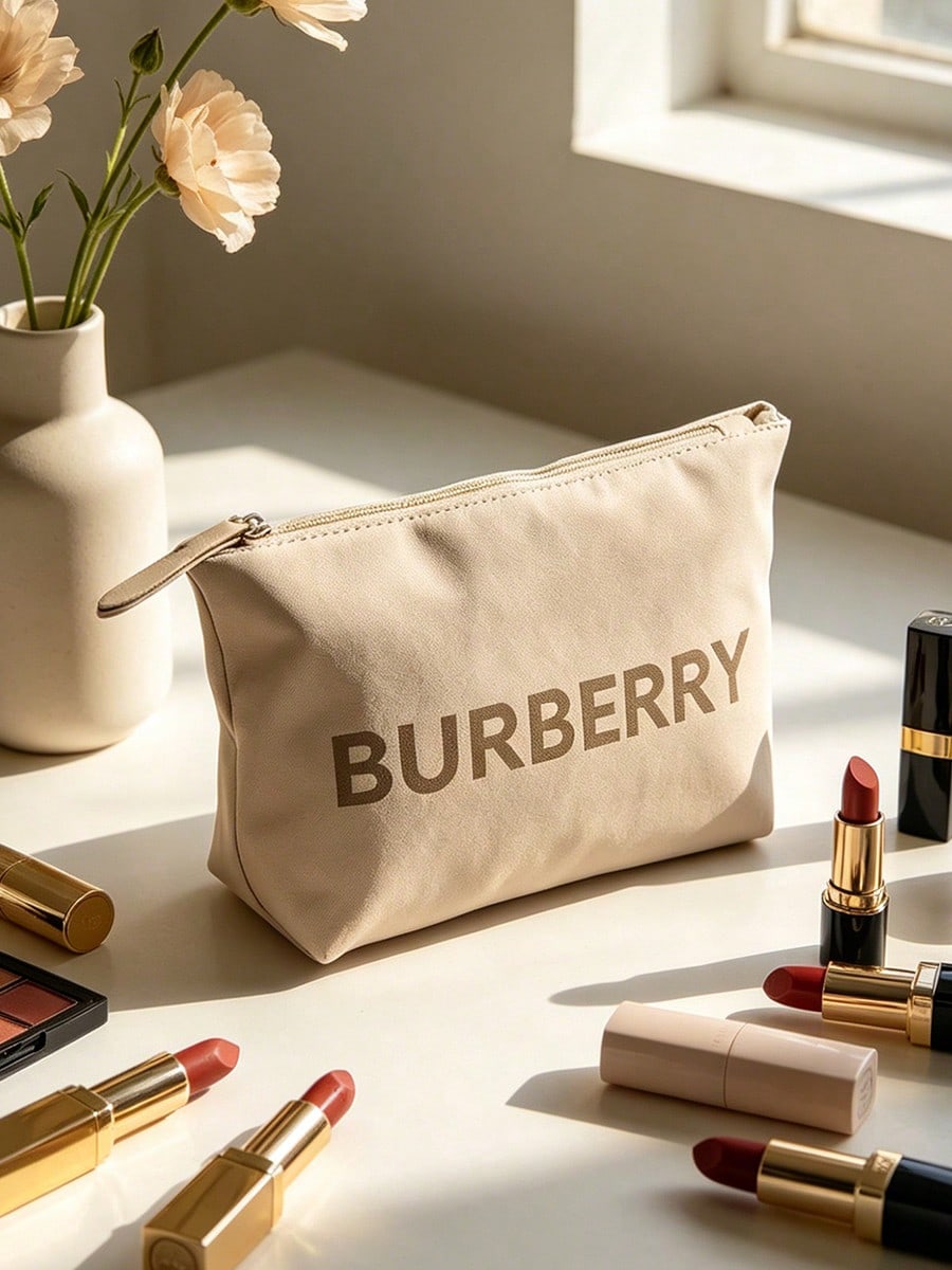 BURBERRY Bēšs Liels Burtu Logo Rāvējslēdzējs