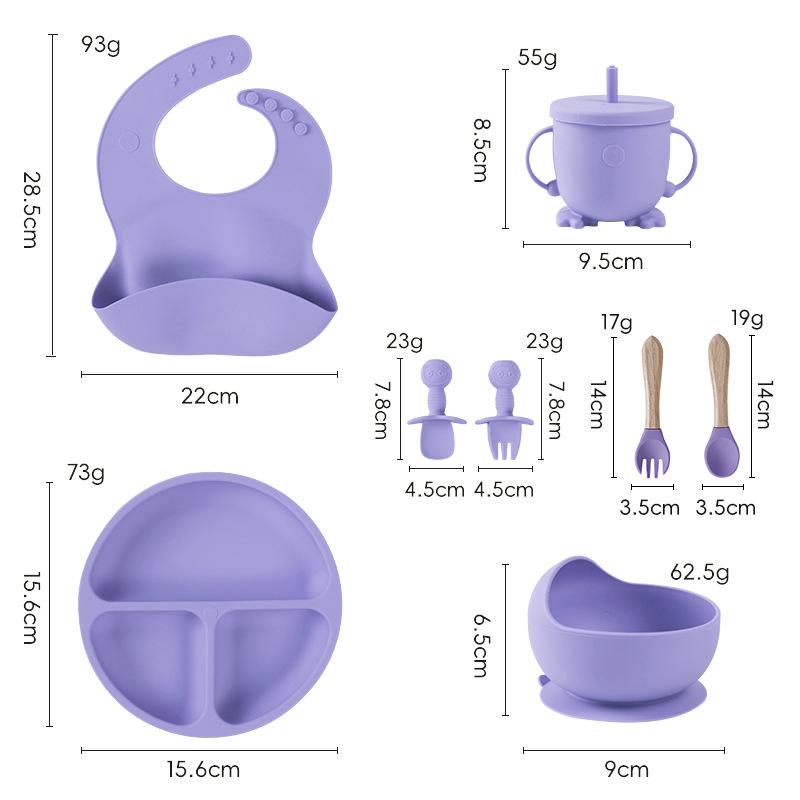 Silicone Suction Cup Bowl & Spoon Set for Babies - Children's Tableware