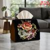 1pc Modern Floral Tissue Box Holder with Napkin Dispenser - Reusable Suitable for Kitchen, Living Room, Bedside Table Decor, Compact Tissue Storage Fo