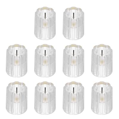 Uxcell Clear Guitar Effect Pedal Plastic Inserts for Electric and Bass Volume Control Knobs, 10-Piece Set, 5/8" Guitar, Amplifier,