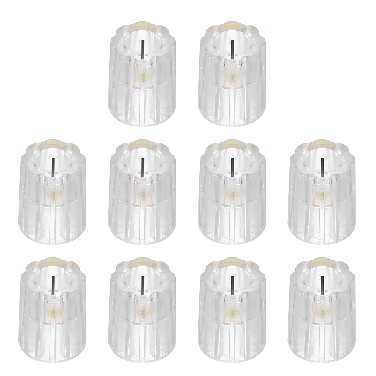 

uxcell Clear Guitar Effect Pedal Plastic Inserts for Electric and Bass Volume Control Knobs, 10-Piece Set, 5/8 Guitar, Amplifier,