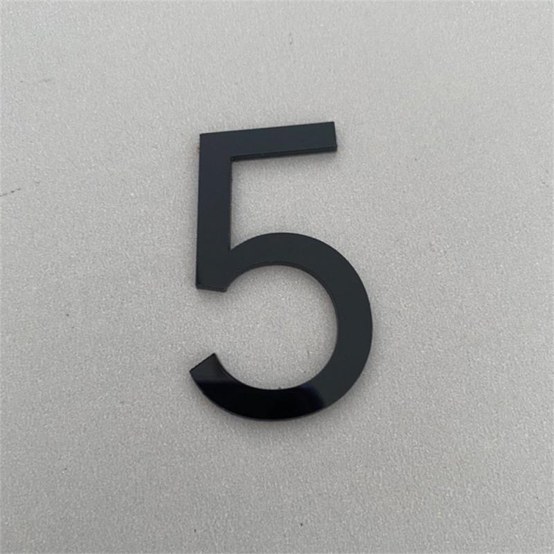 3D Numeral Door Plaque House Drawer Sign Plating Gate Digits 0 To 9 Acrylic Number Tag Hotel Home Sticker Address Door Label