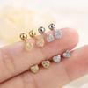 1Pair Mini Hearts Ear Bone Nail Spiral Stud Earrings For Women Girls Wedding Party New Fine Jewelry Gift