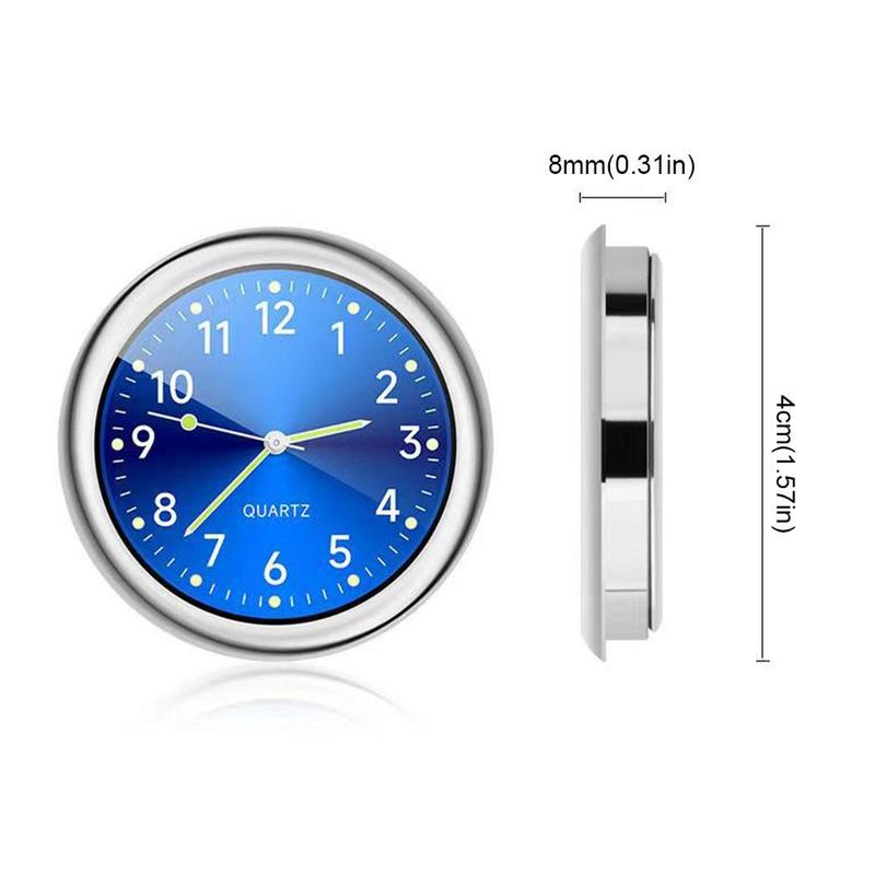 NEW Car Clock Luminous Auto Ornament Mini Automobiles Internal Stick-On Digital Watch Mechanics Quartz Clocks Car Accessories