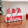 Creative Christmas Tree Desktop Decoration Wooden Letter Christmas Signs Plaque DIY Craft Santa Claus Tabletop Sign Home Decor