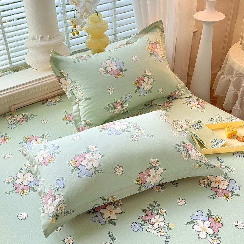 Cotton Pillowcases: Pure Cotton, Simple Style for Home, Dorms, Single & Double Rooms (Single/Pair)