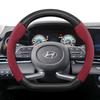 Suitable for Hyundai Suede Matte Carbon Fiber Texture Steering Wheel Cover I30 Tucson I20 Accent I10 I40 Kona Ix35 Grand Elantra Solaris Creta Getz