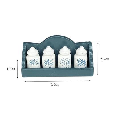 Puppenhaus Küche Gewürz Grünes Lagerregal Mini Gewürzflasche Gewürzregal Puppenhaus Küchenmöbel Spielzeug Zubehör