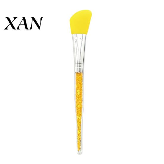 Silicone Face Brush Mask Applicator Brush, Facial Mud with Non-Slip Gentle Rhinestone Handle, Hairless Clay Tools Spreading Tool