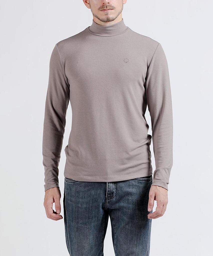 PANICALE Slim Fit Embroidered Turtleneck T-Shirt [7 Colors]