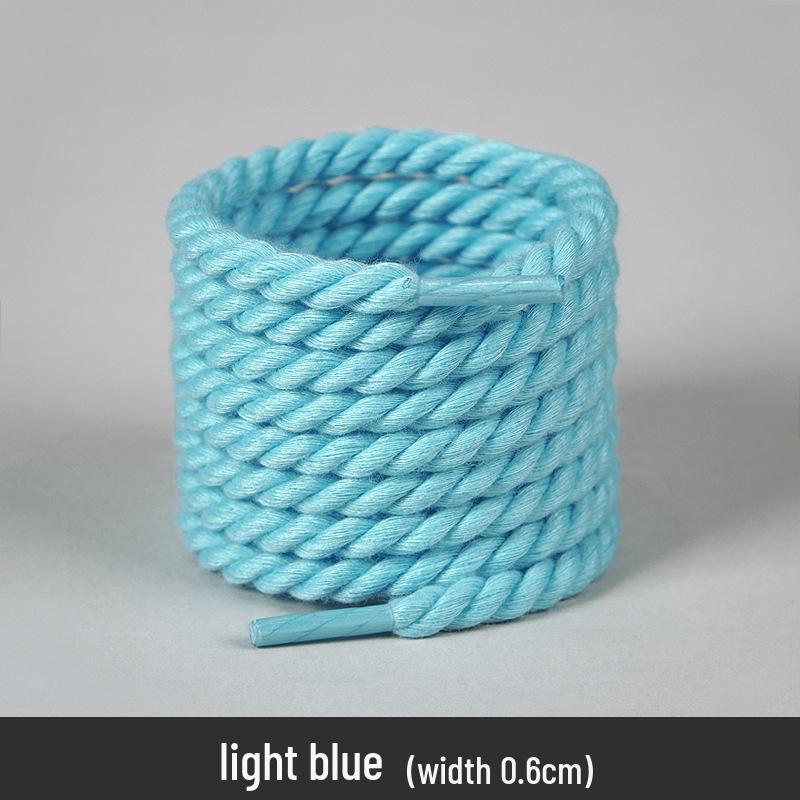 Weiße Polyester-Baumwoll-Dreilitzen-Rundsenkel - Vielseitig für Freizeit- und Board-Schuhe