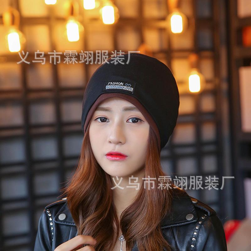Bilateral Solid Color Thermal Stack Hat Woman