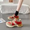 Sneakers Shoes for Women Lace Up High On Platform Red Woman Footwear Cheap Stylish Y2k Fashion New Arrival 2025 Korean In Light