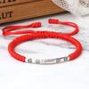 Unisex Handmade Silver Oval Rope Bracelet for Couples & Best Friends