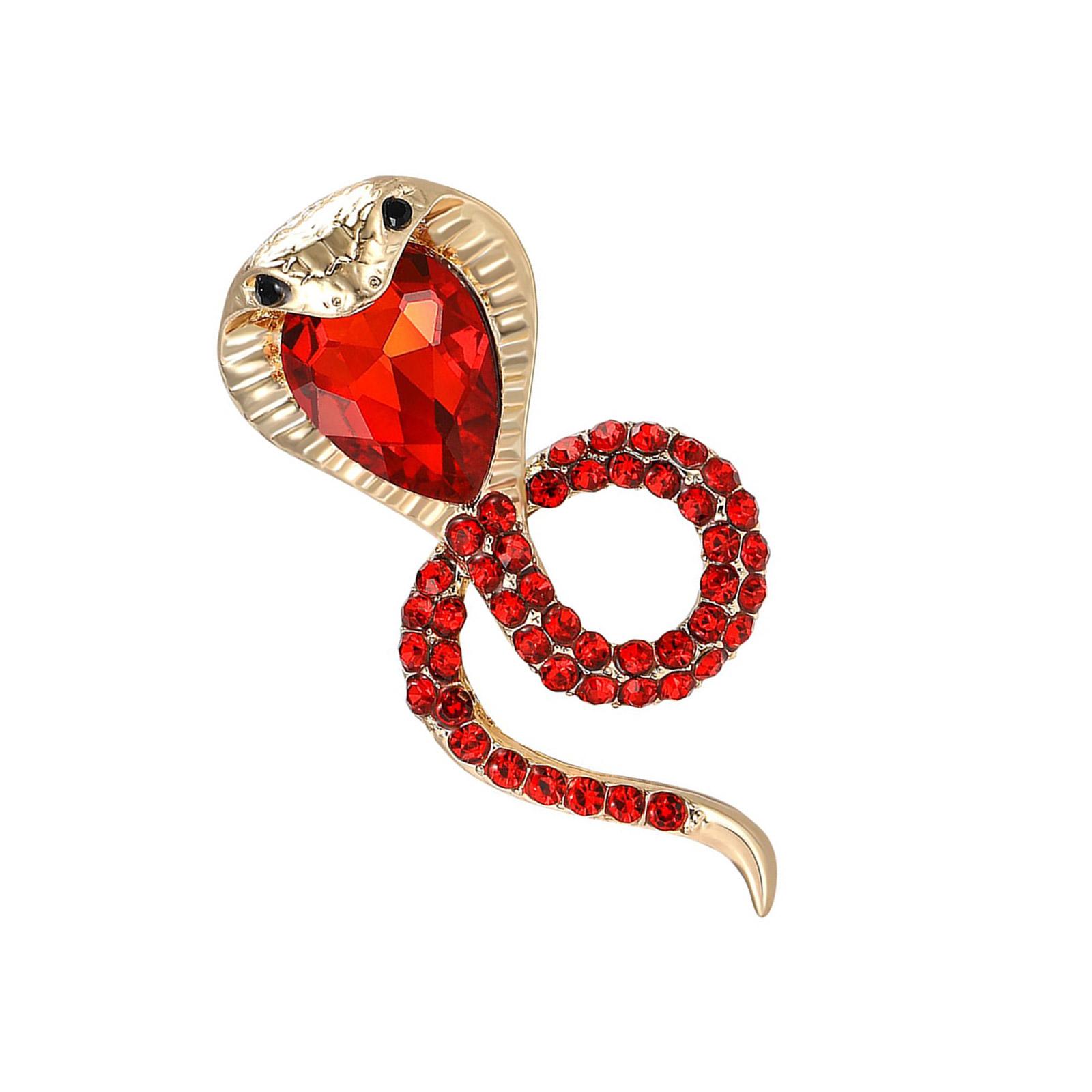 

Элегантная брошь для женщин с отделкой стразами, эффектная брошь из сплава, текстура, идеально подходит для платьев и костюмов красный