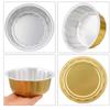 Aluminum Foil Baking Cups with Lids Heart and Rectangle Shaped Disposable Cake Containers for Cupcakes Muffins Pies Desserts