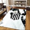 Santos FC2 Flannel Pattern Square Carpet,Area Rug,Carpet Rug for Living Room Bedroom Sofa Playroom Decor,Non-slip Floor Mat