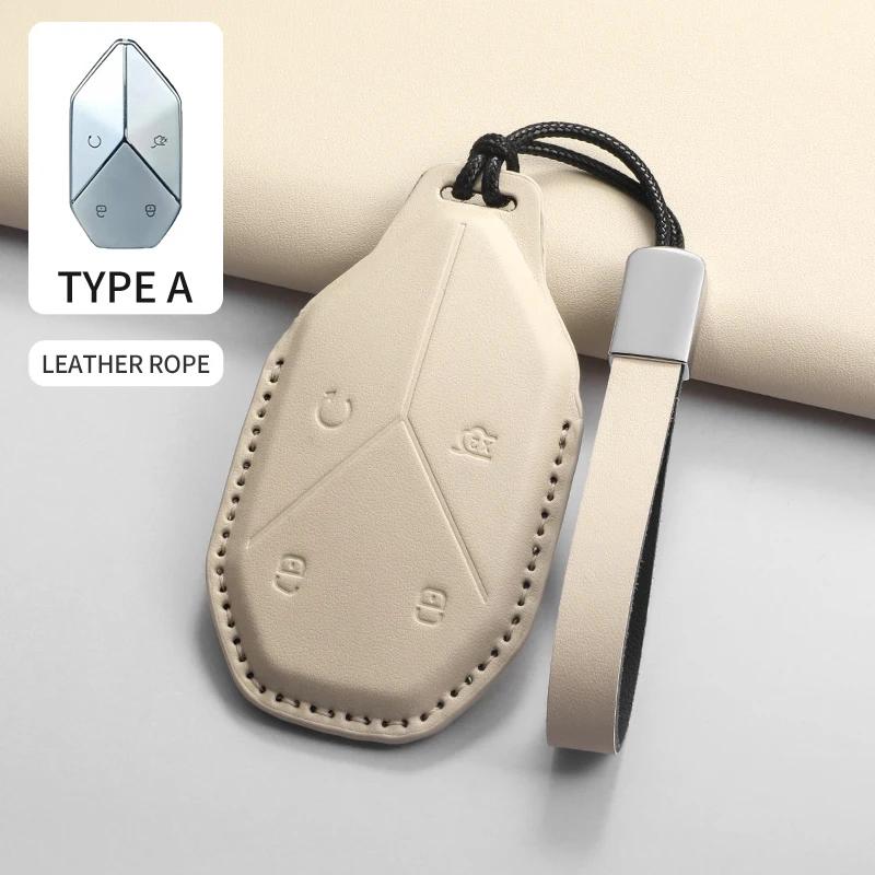 PU Leather Car Key Case Cover For BYD Formula Leopard SUPER 5 SUPER 8 SUPER 39 Car Keychain Protective Cover