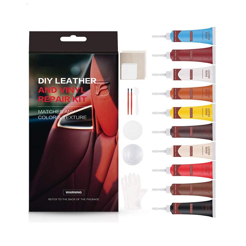Car Leather Repair Kit Auto Leather Seat Sofa Chair Vinyl and Leather Repair Black White Filler Cream Complementary Refurbishing