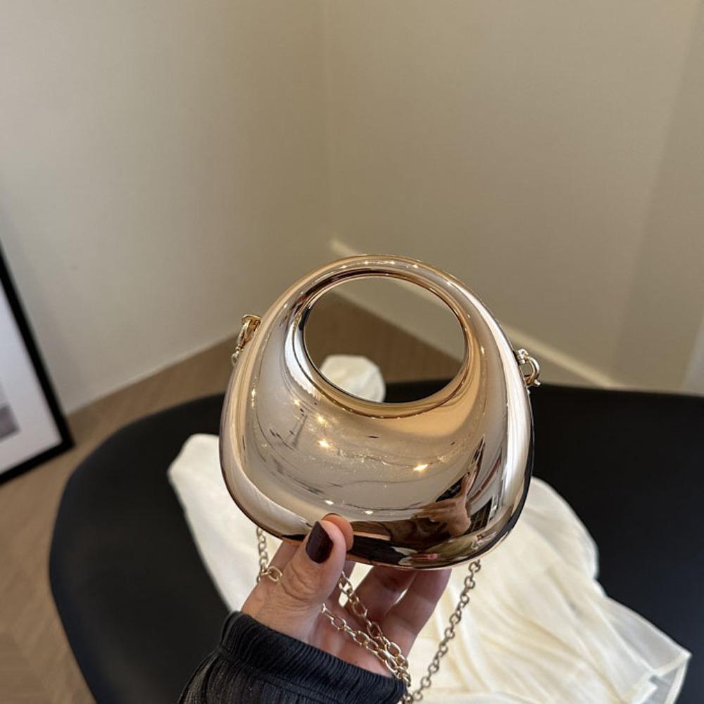 Korean Style Banquet Chain Bag Silver Funny Party Bag Retro Acrylic Box Shoulder Bag  Girls