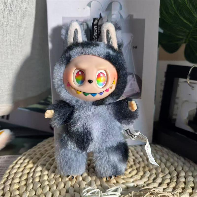 

Милая кукла, плюшевые игрушки, брелок для сумки, кукла, игрушки для детей, подарки на Рождество, День святого Валентина, плюшевая игрушка LABUBU чёрный