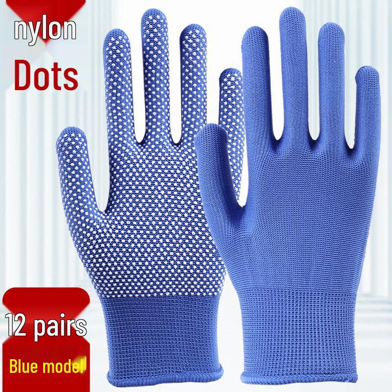 Breathable Non-Slip Nylon Work Gloves - Sun Protection, Thin & Durable for Summer, Handling, Riding, Men & Women