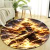 1pc Agatsuma Zenitsu  Print Round Carpet Chair Round Carpet Suitable for Bedroom Living Room Home Decorative Carpet