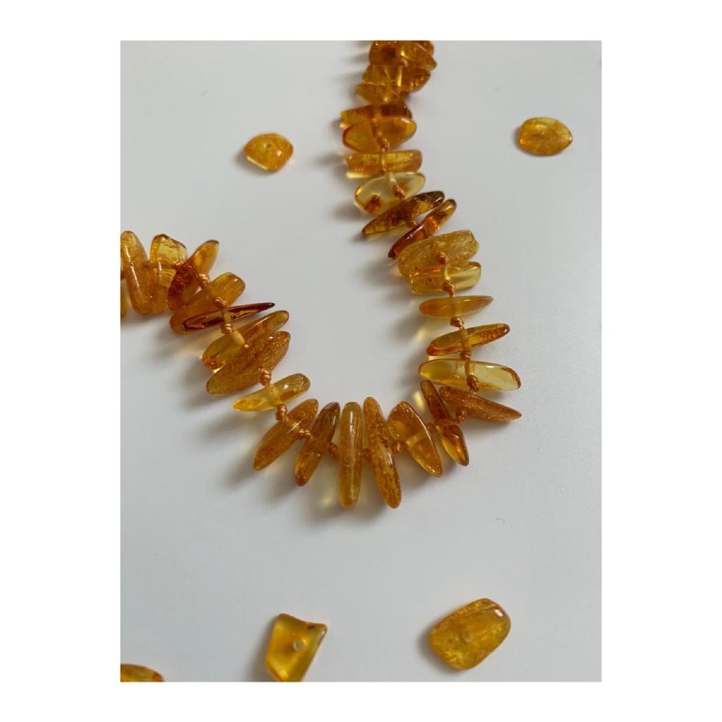 Drop Amber 50 cm náhrdelník pro dospělé s citronovou barvou