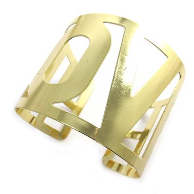 [N3058] - Goldenes Designer-Armband „Cleopatra“ (Love)