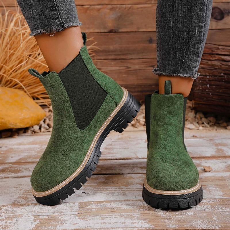 New Style Women's Boots, Fashionable and Casual, Round-toed, Large-sized Fashionable Shoes